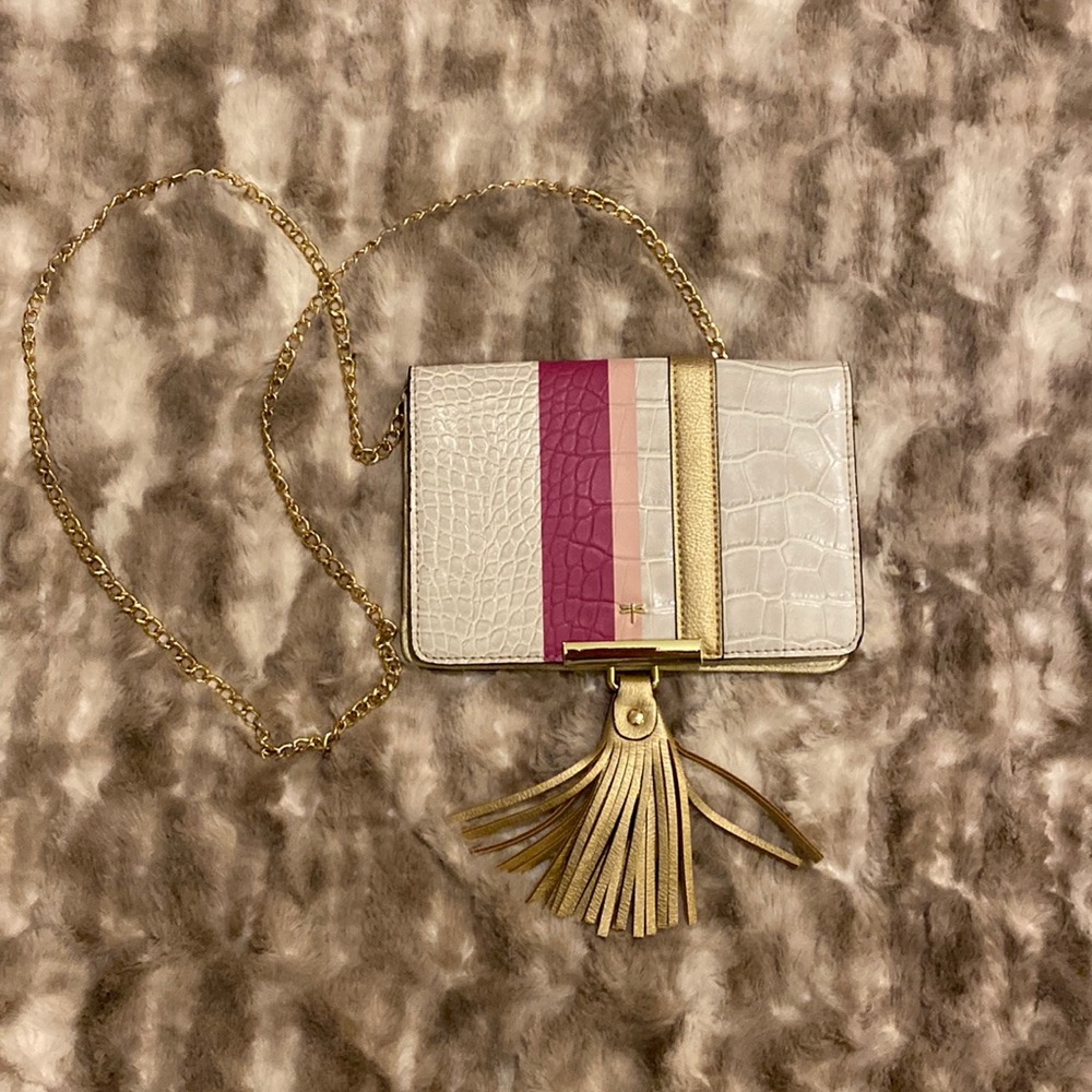 Kate Landry crossbody chain strap slim purse.